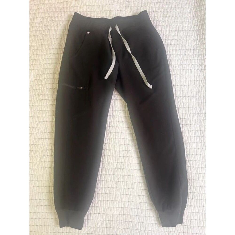FIGS Technical Collection Zamora Jogger Scrub Pants Black Women's Small S/P